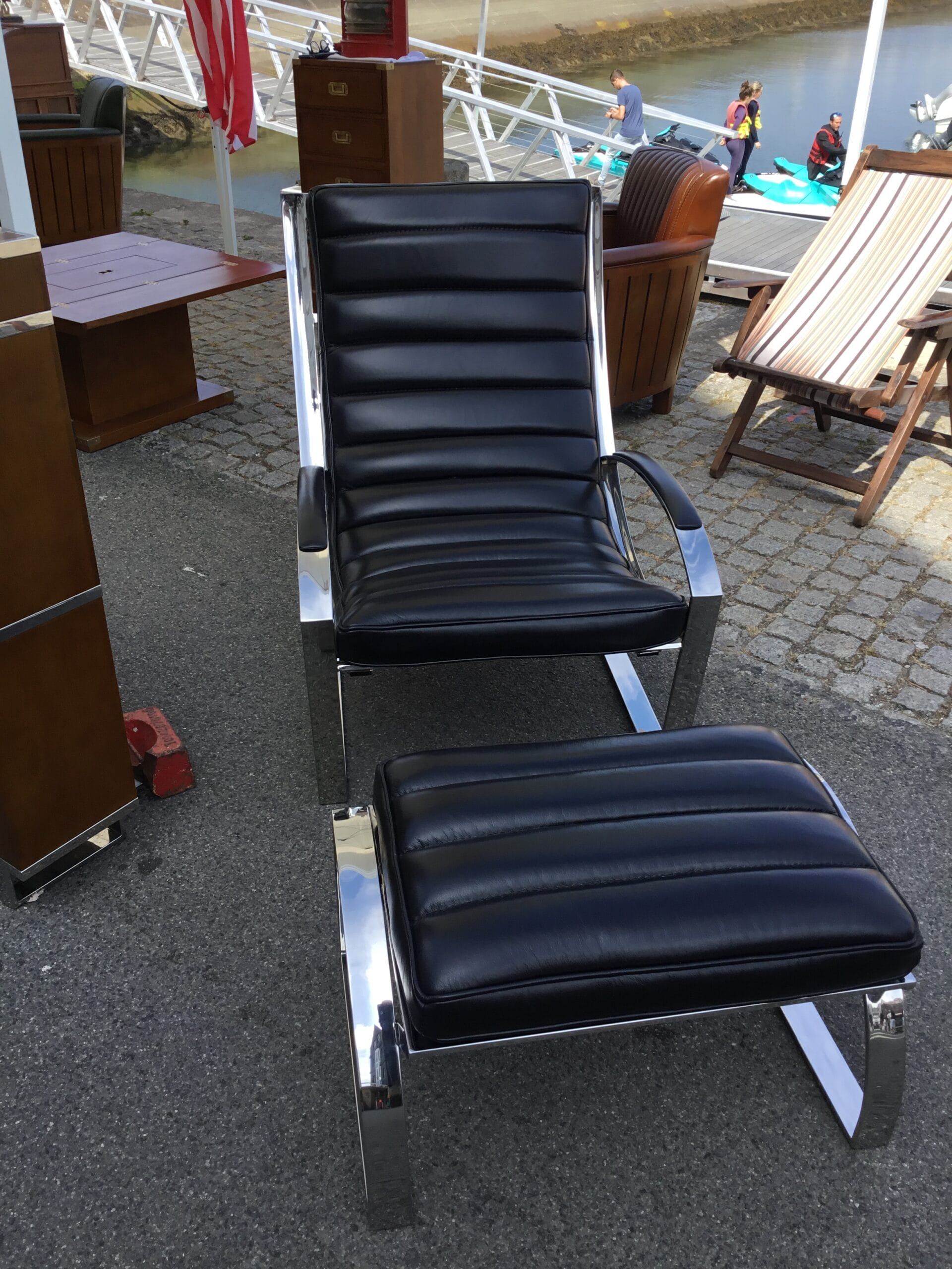 Fauteuil Madrid et Repose-Pied