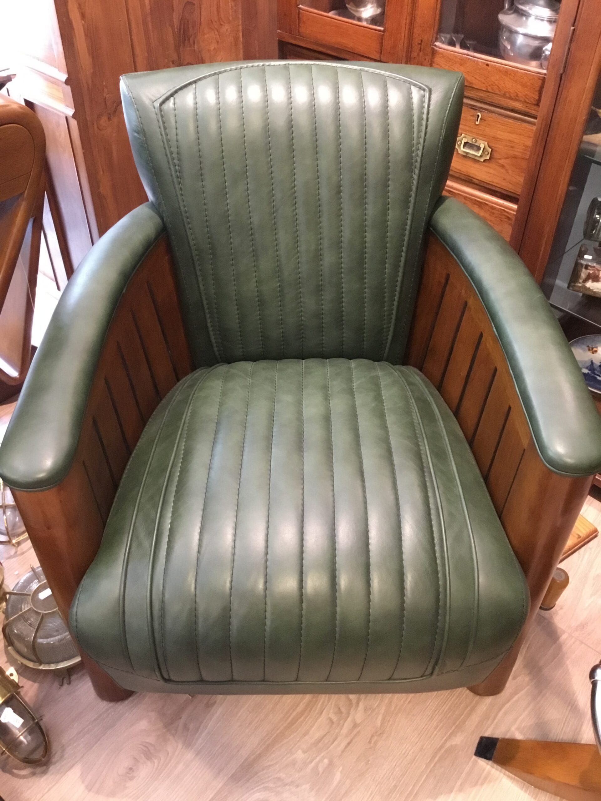 Fauteuil vert anglais
